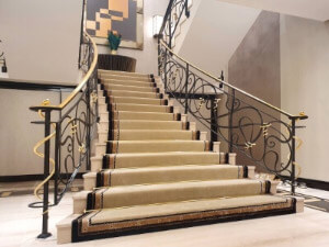 A staircase produced by us using Wrought Iron